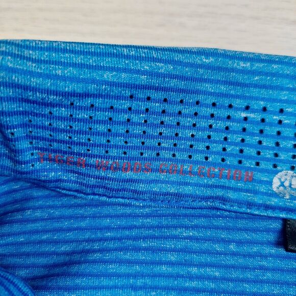 Nike Tiger Woods Collection Polo Shirt Mens XL‎ Blue Dri Fit Performance Golf - Picture 6 of 10